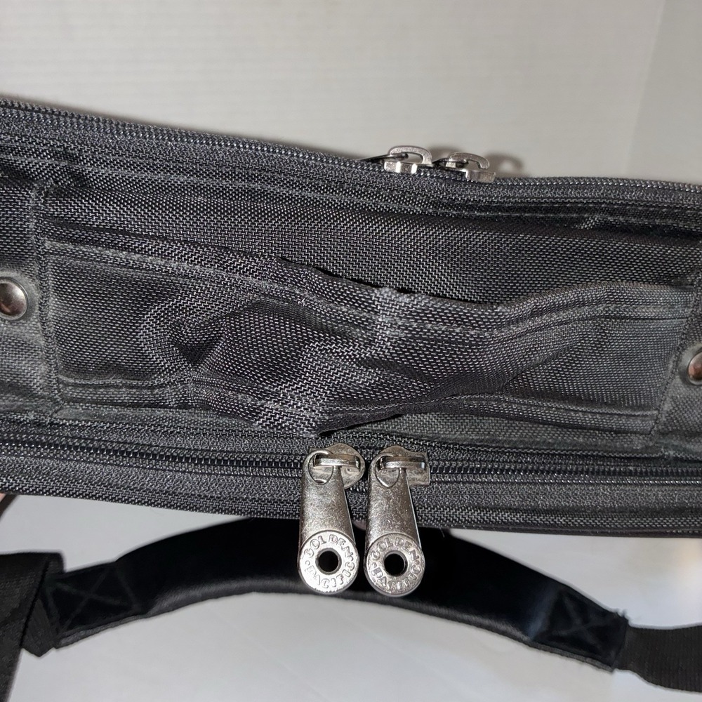 Vintage Black Nylon IBM Laptop Briefcase Messenger Bag - Picture 9 of 14